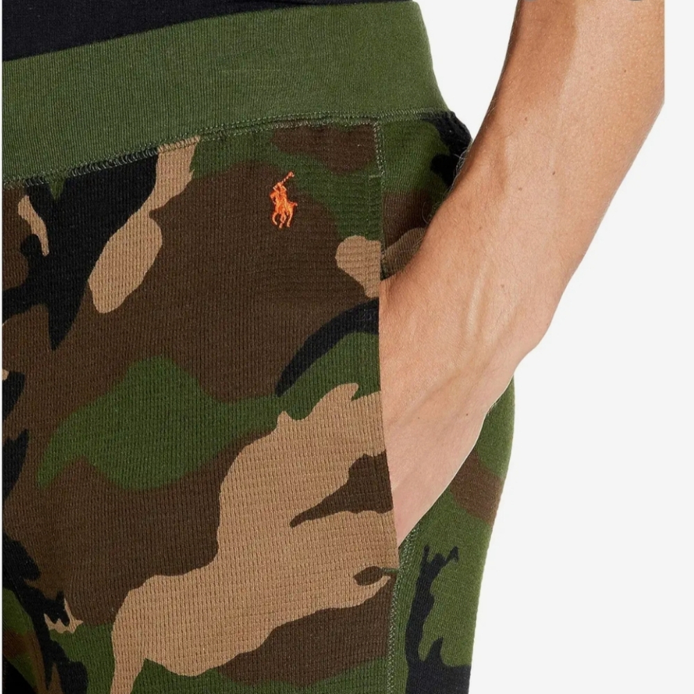 NWT Men's Polo Ralph Lauren Camouflage Waffle Printed Jogger Lounge Pants - Picture 3 of 6